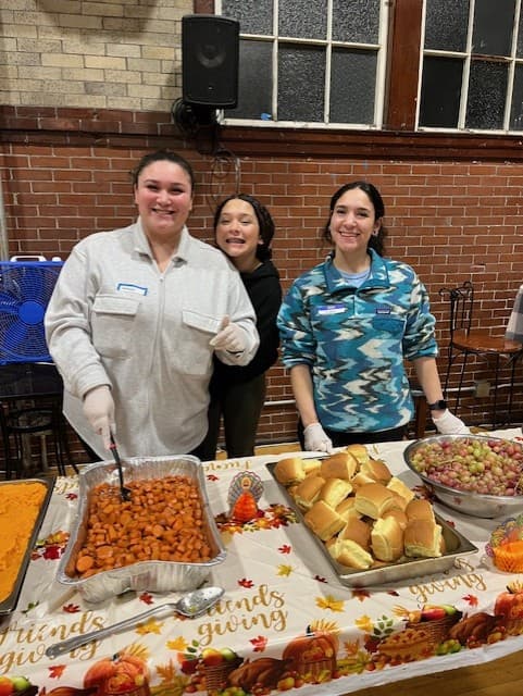 Serve team members at Dinner Church